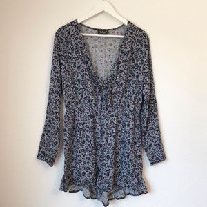 ASOS Reclaimed Vintage Floral Tie Front Romper M